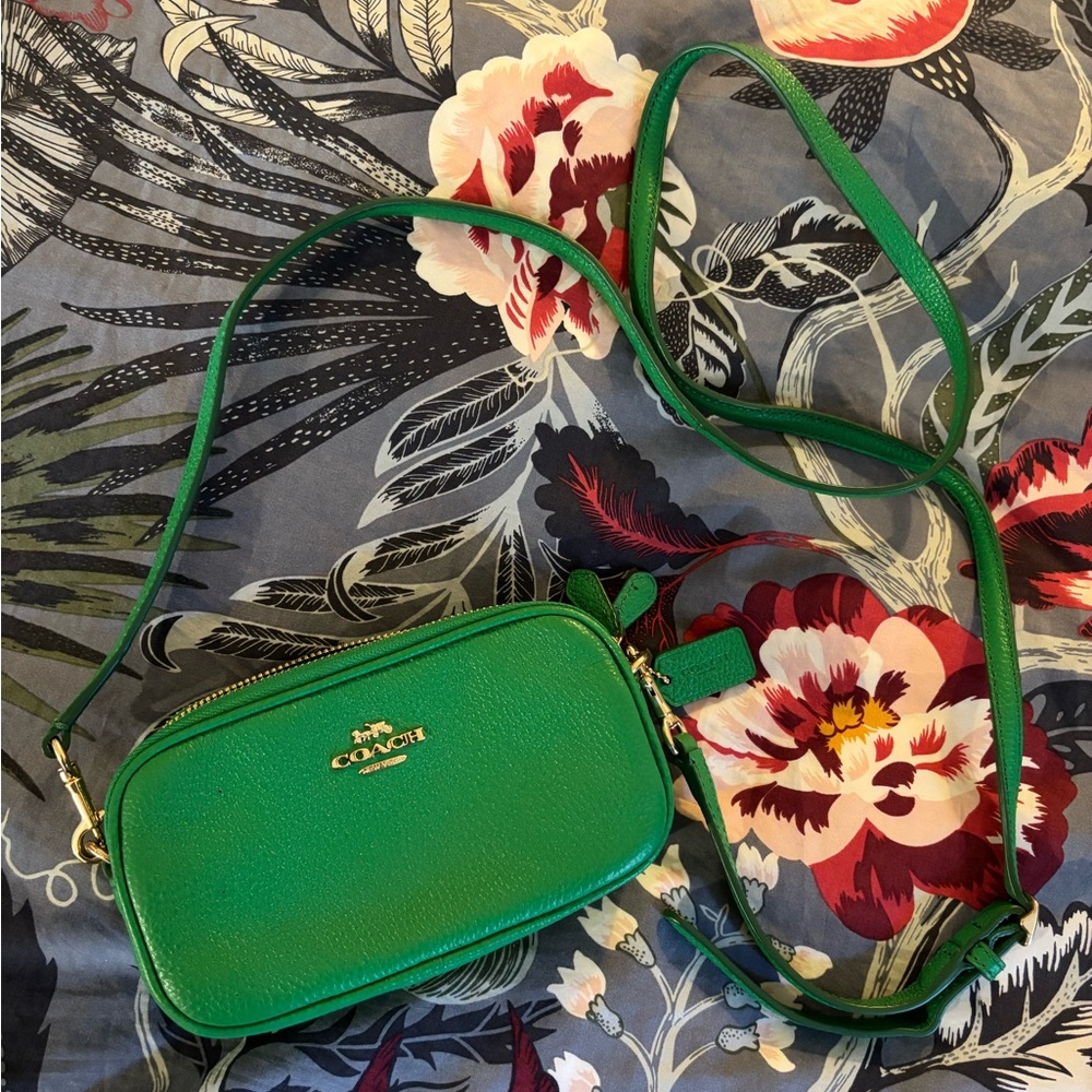 Coach Vibrant Green Crossbody Bag